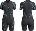 Seaskin Mens 3mm Shorty Wetsuit for Men - Front Zip, Warm Fit