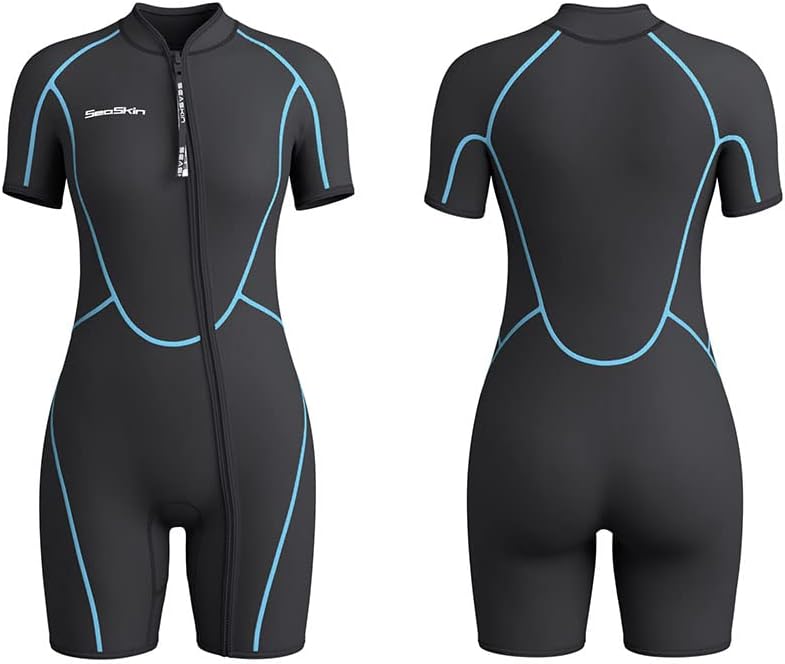 Seaskin Mens 3mm Shorty Wetsuit for Diving and Snorkeling