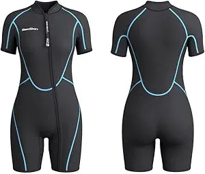 Seaskin Mens 3mm Shorty Wetsuit for Diving and Snorkeling Fun