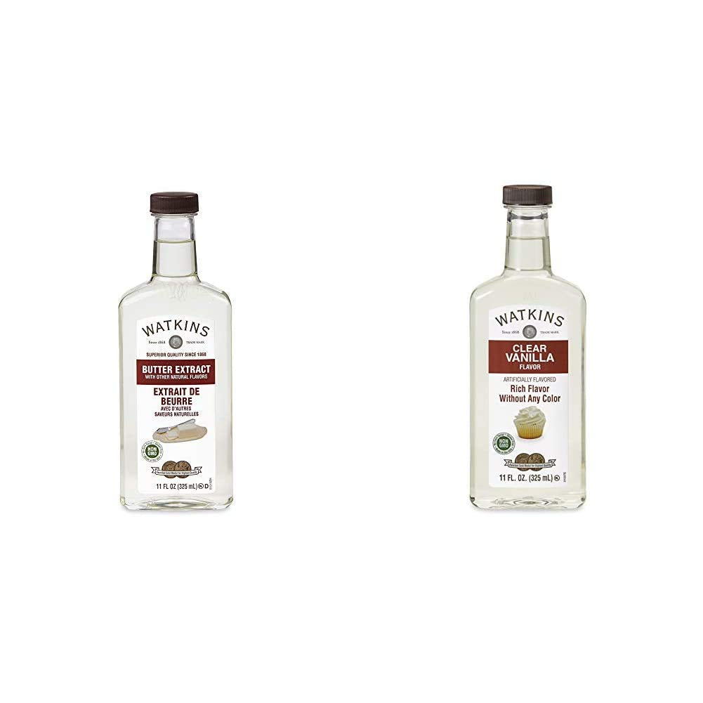 Watkins Butter and Clear Vanilla Flavoring Extracts for Baking