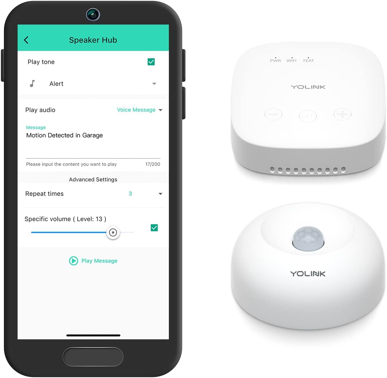 YoLink Smart Home SpeakerHub & Motion Sensor Security Kit