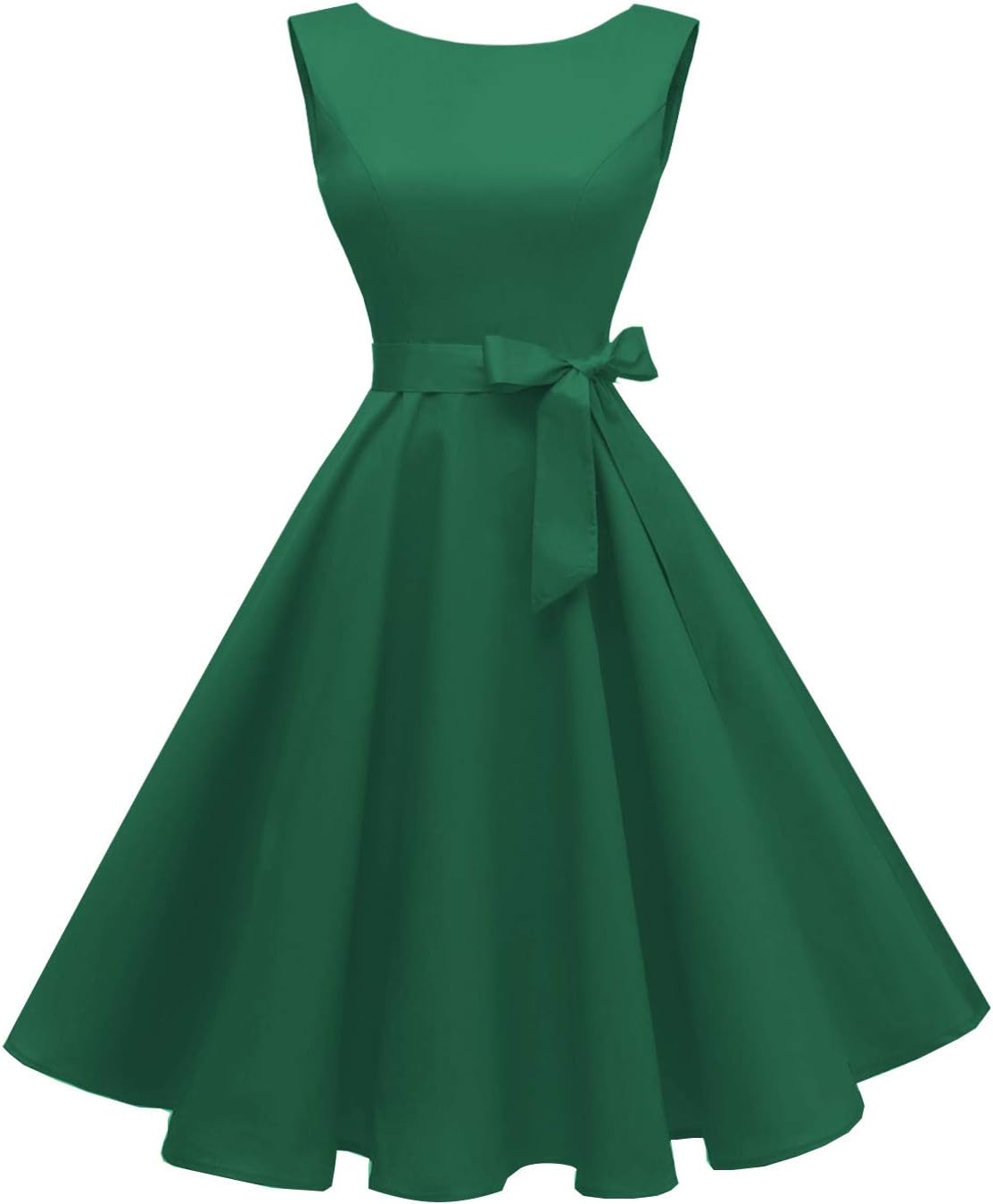 Vintage 1950s Cocktail Dress for Women - Sleeveless Boatneck Style