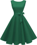 Boatneck Sleeveless Swing 1950s Cocktail Dress (Style LLX6)