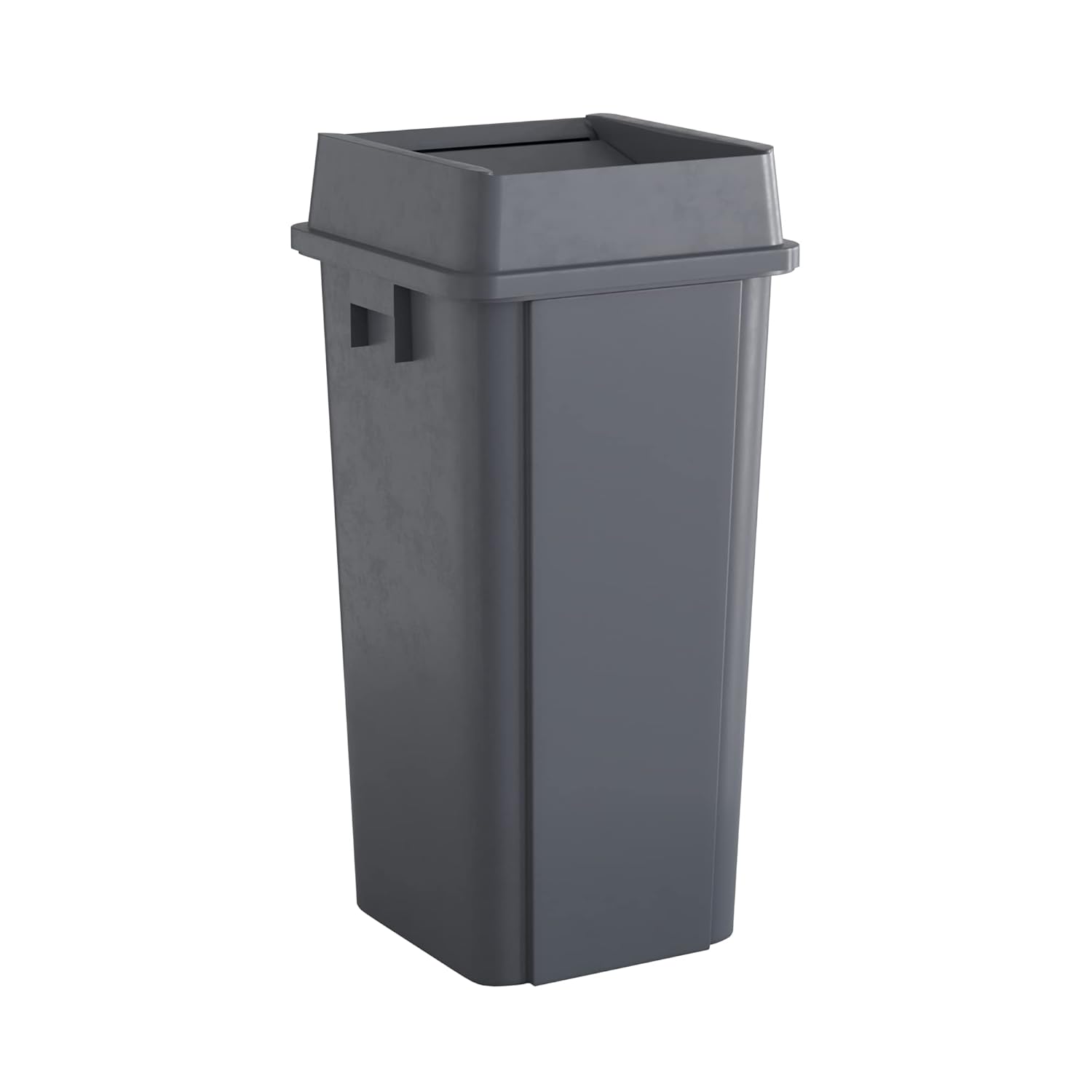23 Gallon Grey Square Commercial Trash Can for Efficient Waste