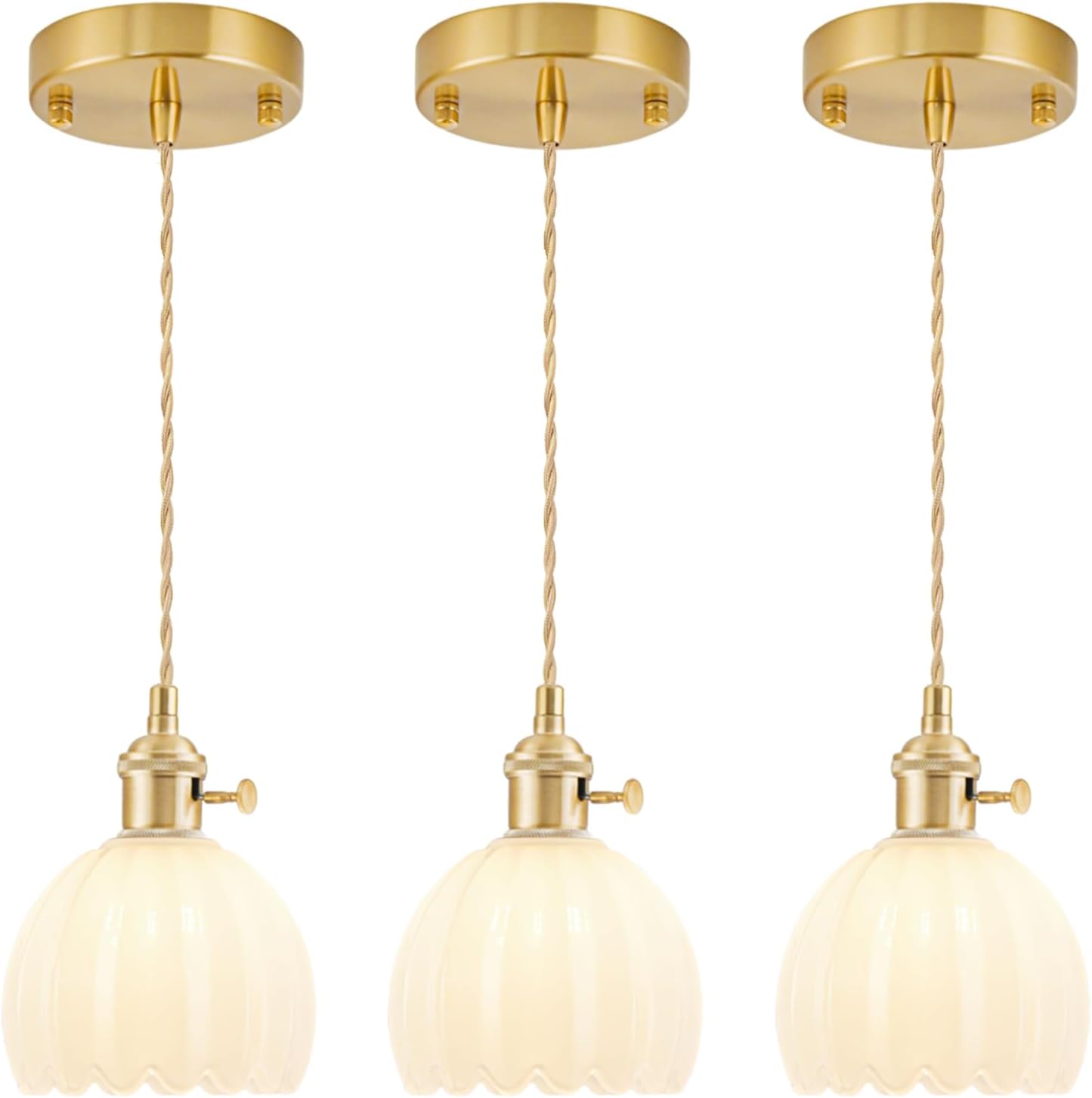 Mini Pendant Lights for Kitchen Island - Vintage Gold Elegance