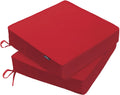 Outdoor Chair Cushions 24 x 24 x 4 in - Waterproof, Fade Resistant Set
