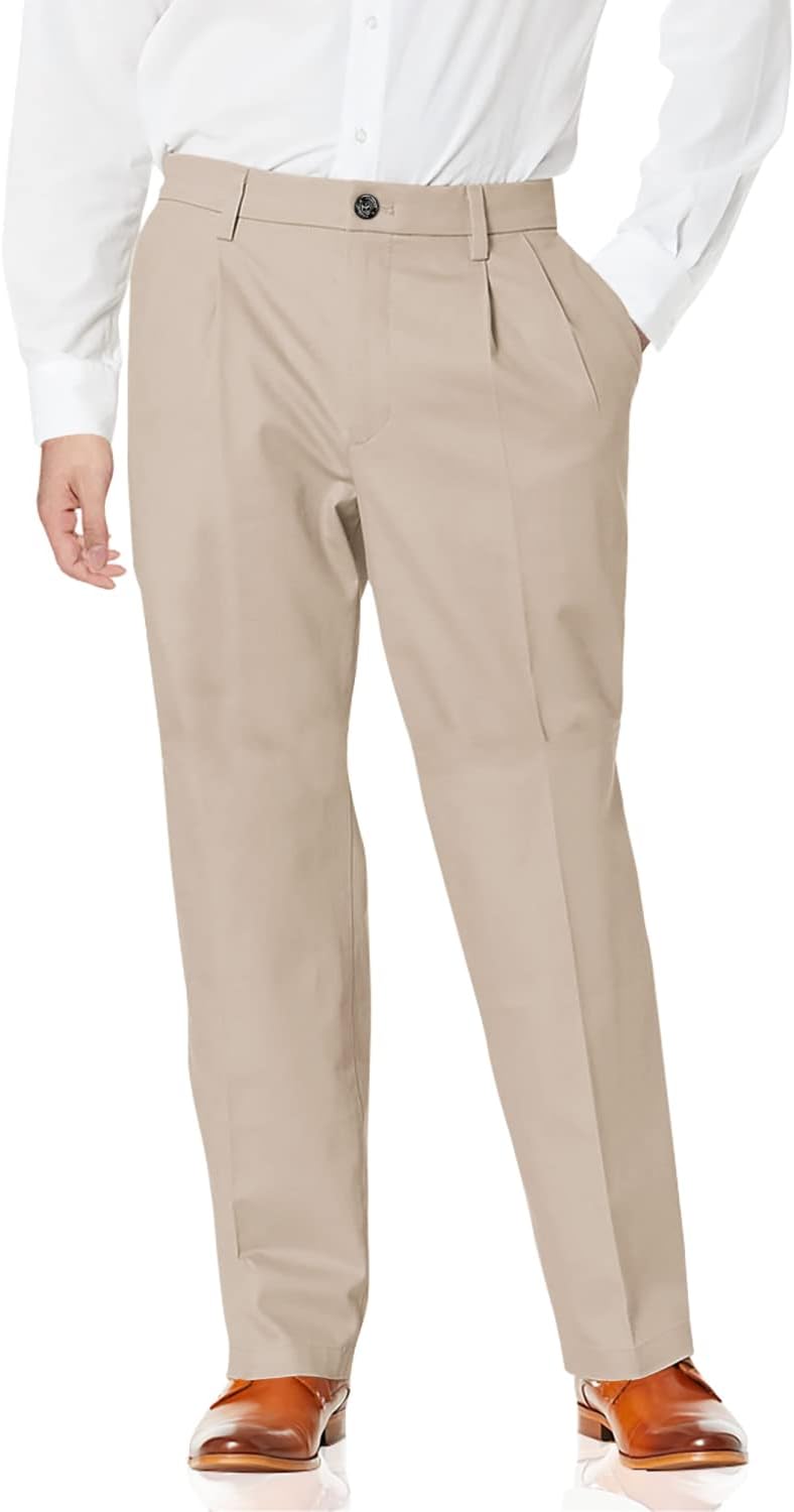 DOCKERS Men's Relaxed Fit Khaki Lux Cotton Stretch Pants Review