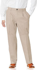 Men's Relaxed Fit Khaki Stretch Pants by Dockers for Easy Wear