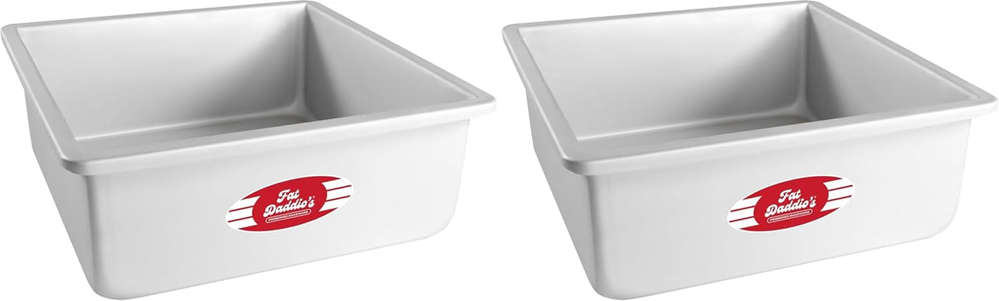Fat Daddio's Anodized Aluminum Square Cake Pan for Perfect Baking