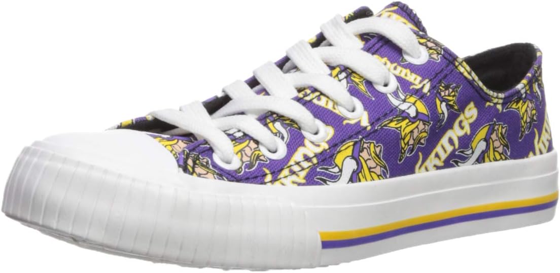 FOCO NFL Womens Team Logo Low Top Canvas Sneakers for Fans