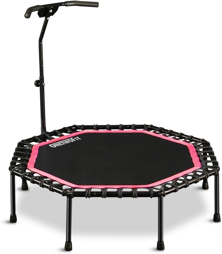 ONETWOFIT 51 Silent Trampoline for Cardio and Fitness Fun