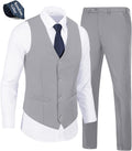 Slim Fit Mens Vest and Pants Set for Men - Wedding & Formal