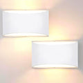 Lightess Modern LED Wall Sconce Set of 2 - Minimal Warm White Lighting