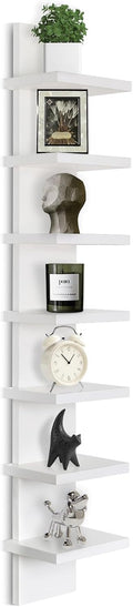 Homaterial 7 Tier Vertical Wall Shelf for Wall Decor - Space-Saving