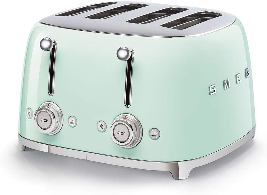 Smeg 50fts Style Retro Aesthetic 4 Slice Toaster with 6 Presets
