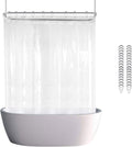 Clawfoot Tub Shower Curtain Liner 180x70 in Clear Warp Around - Extra