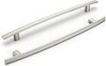 Cabinet Handles 7-1/2 in Center Brushed Nickel Pulls - Solid Zinc