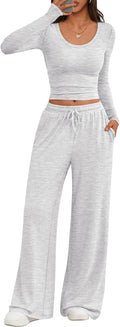 Trendy Queen Women 2 Piece Lounge Set - Wide Leg Comfort