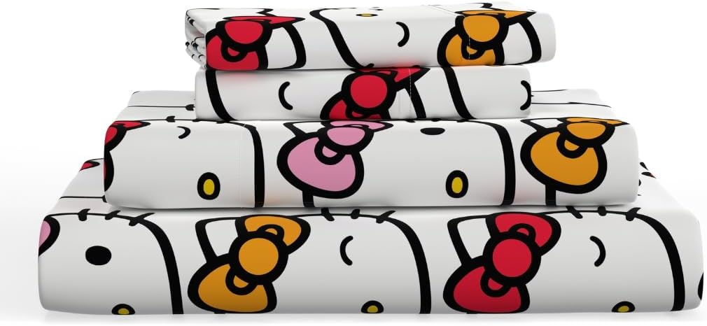 Hello Kitty Bows Bedding Super Soft Cozy Microfiber Twin Set