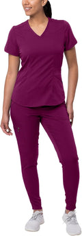 Adar Pro Modern Athletic Scrub Set For Women - Tailored Comfort This