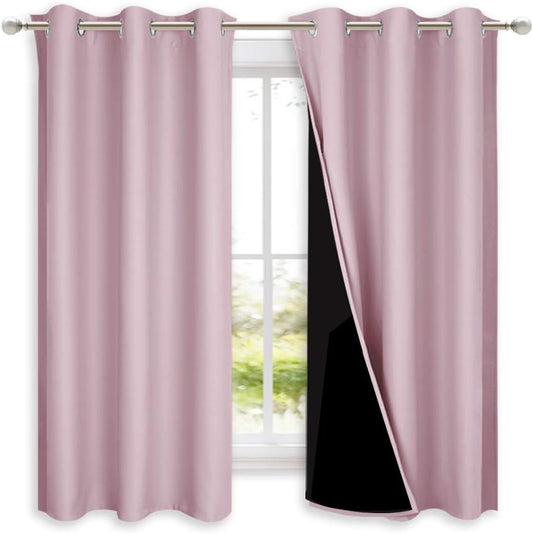 NICETOWN 100% Blackout Room Warming Lined Curtains for Nursery