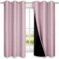 NICETOWN 100% Blackout Short Curtains 2 Panels 37in x 63in - Full