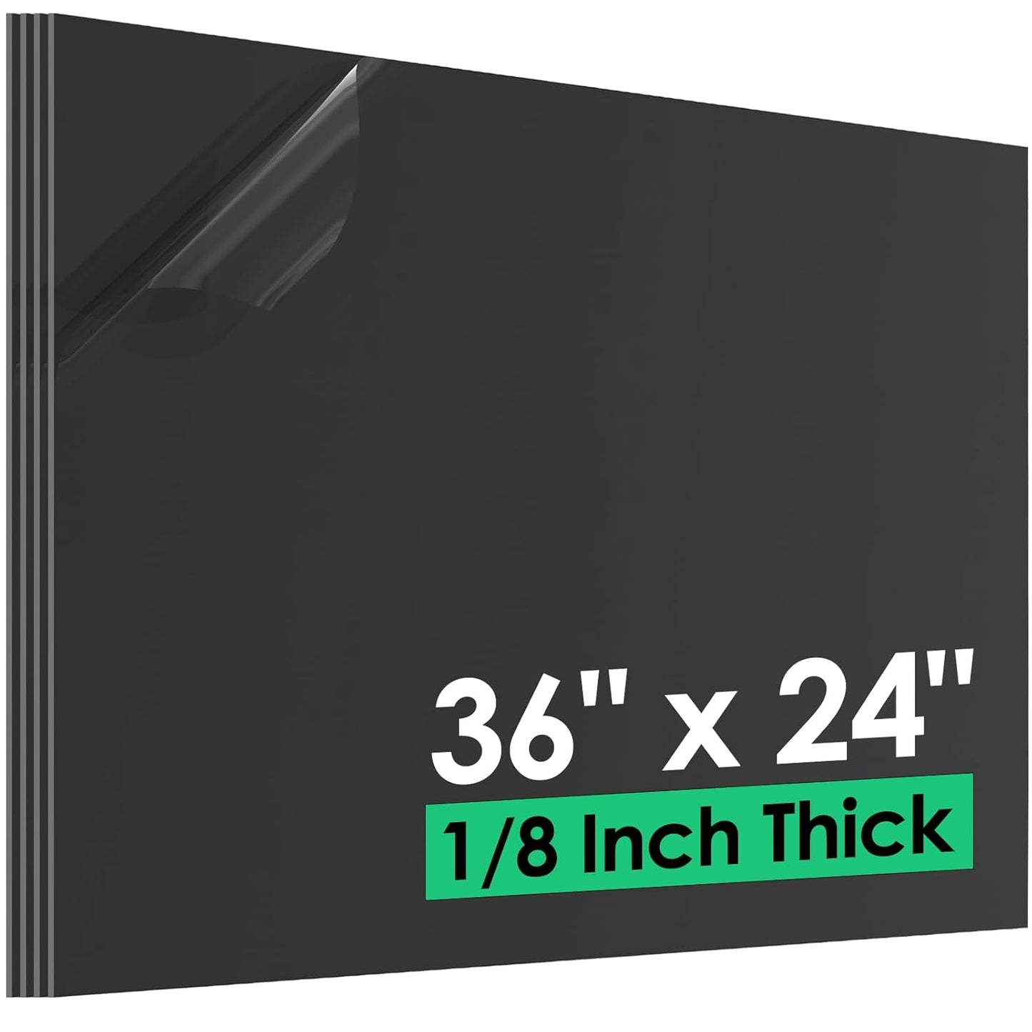 ABS Plastic Sheet 1/8in x 36in x 24in for Crafts and DIY Projects