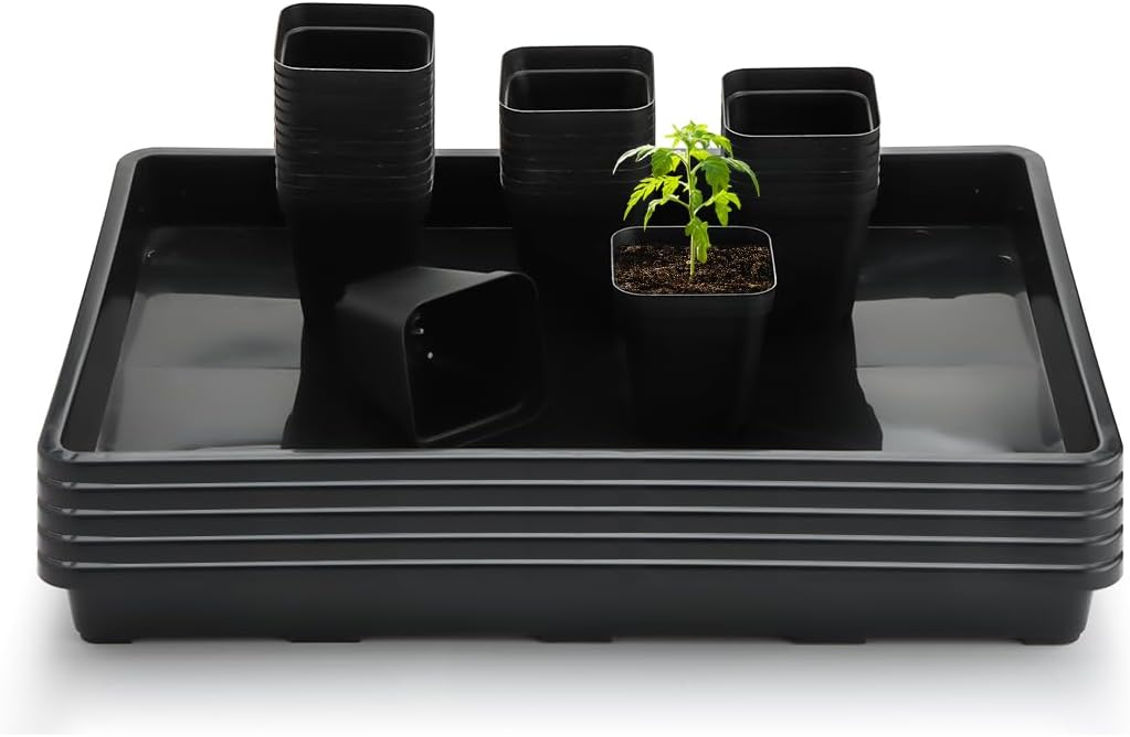 2.8 inch Square Nursery Pots with Seed Starter Trays for Plants