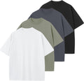 Men's Oversized Cotton T-Shirt - Relaxed Unisex Crew Neck Tee