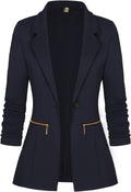 Women's Long Sleeve Blazer Cardigan Jacket S-3XL - Slim Office Fit