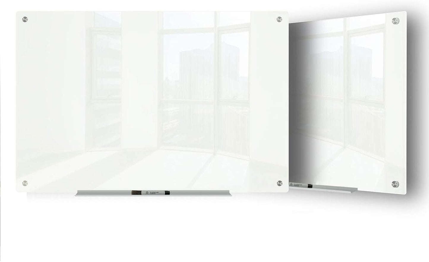 J&J worldwide Glass Dry Erase Board 23 x 35 for Home Office