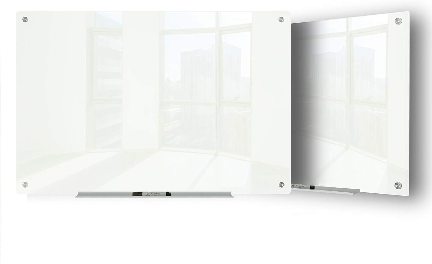 J&J worldwide Glass Dry Erase Board 23 x 35 for Home Office
