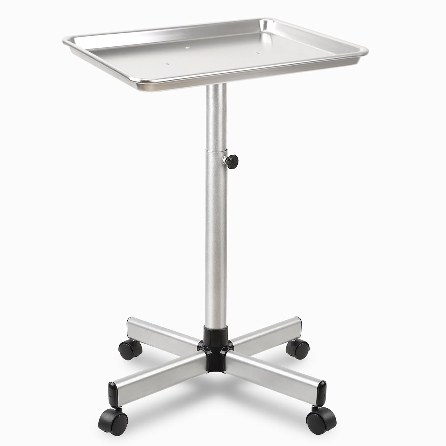 Height Adjustable Salon Tray on Wheels for Easy Mobility