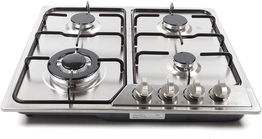 4 Burner Gas Stove Built-In LPG/NG Cooktop for Efficient Cooking