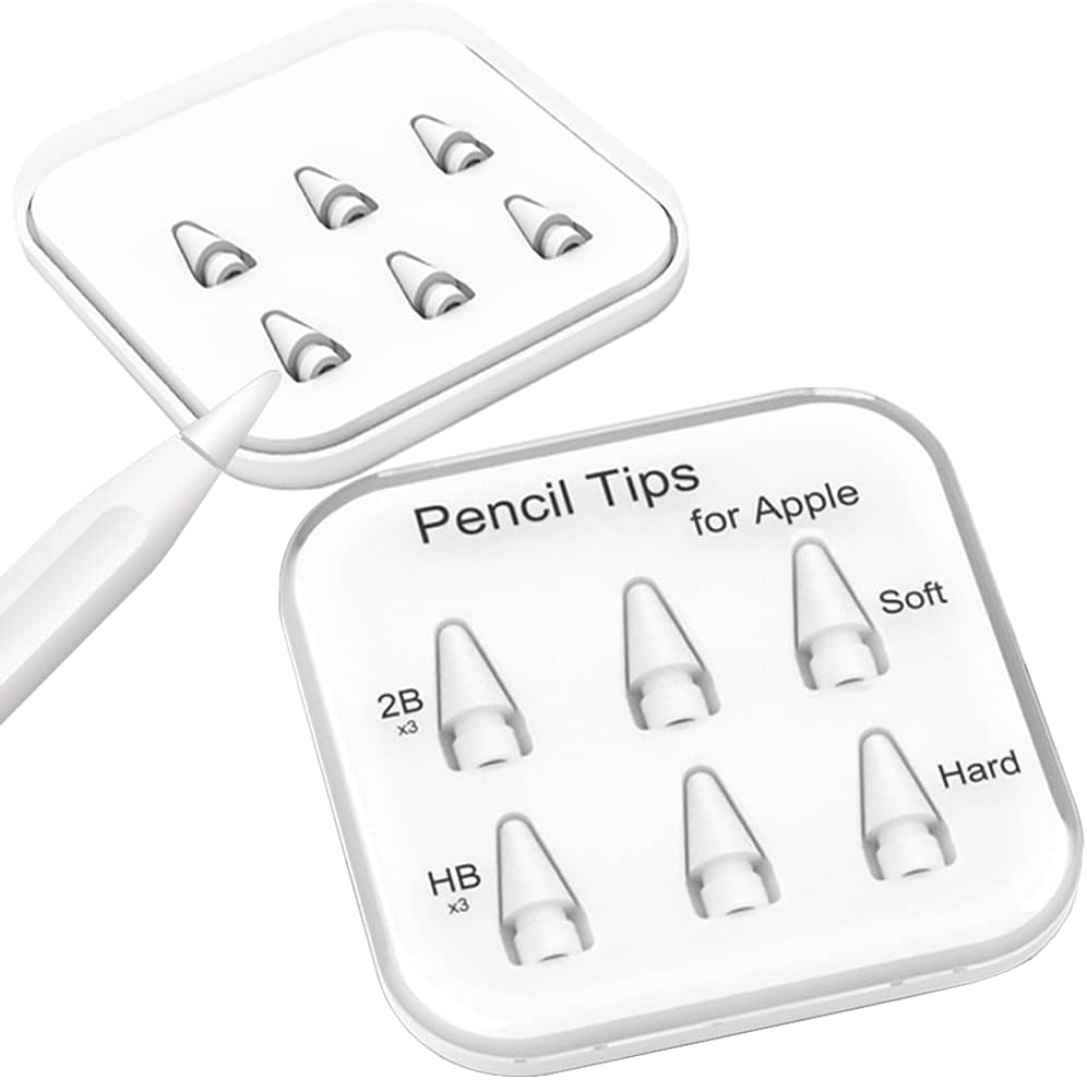 Long-Lasting Dual Layered iPad Pencil Tips - 6 Pack