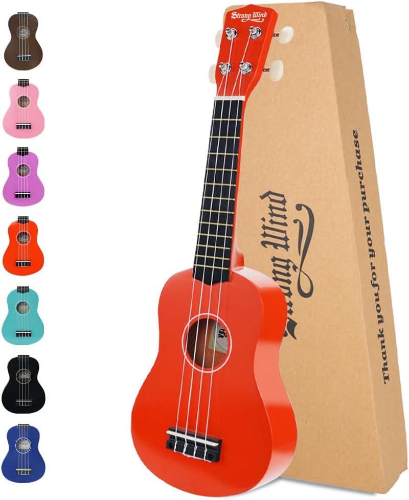 Strong Wind Soprano Ukulele 21 Inch for Beginners and Teens