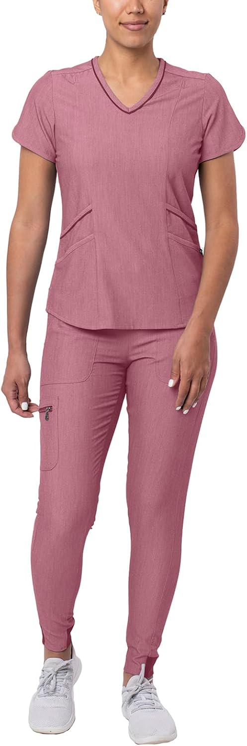 Adar Pro Modern Athletic Scrub Set For Women - Stylish Comfort