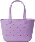 Large Beach Bag Tote - Waterproof Rubber Getaway Bag Purple Breeze