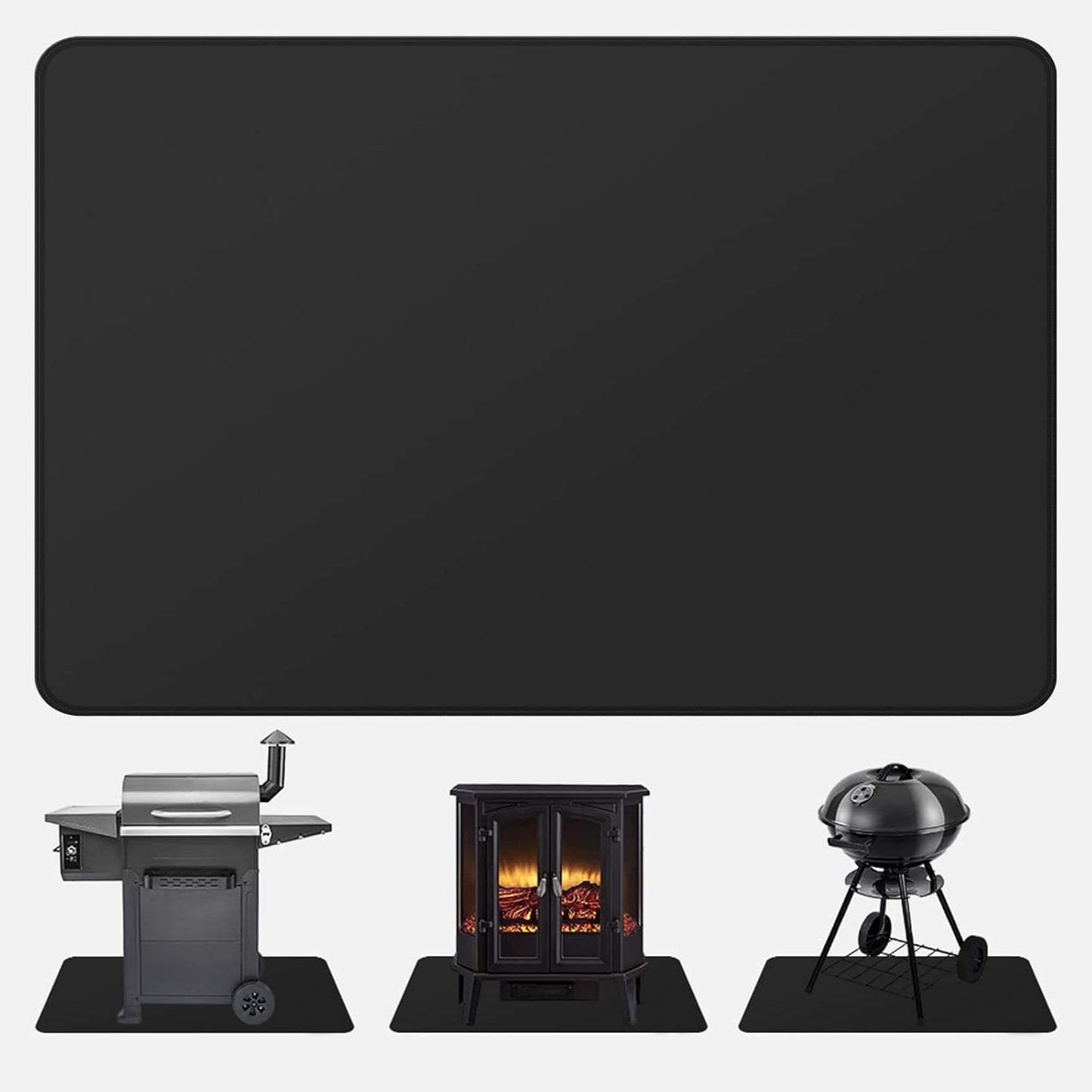 FLASLD Under Grill Mat - Fireproof and Waterproof 36 X 48 in