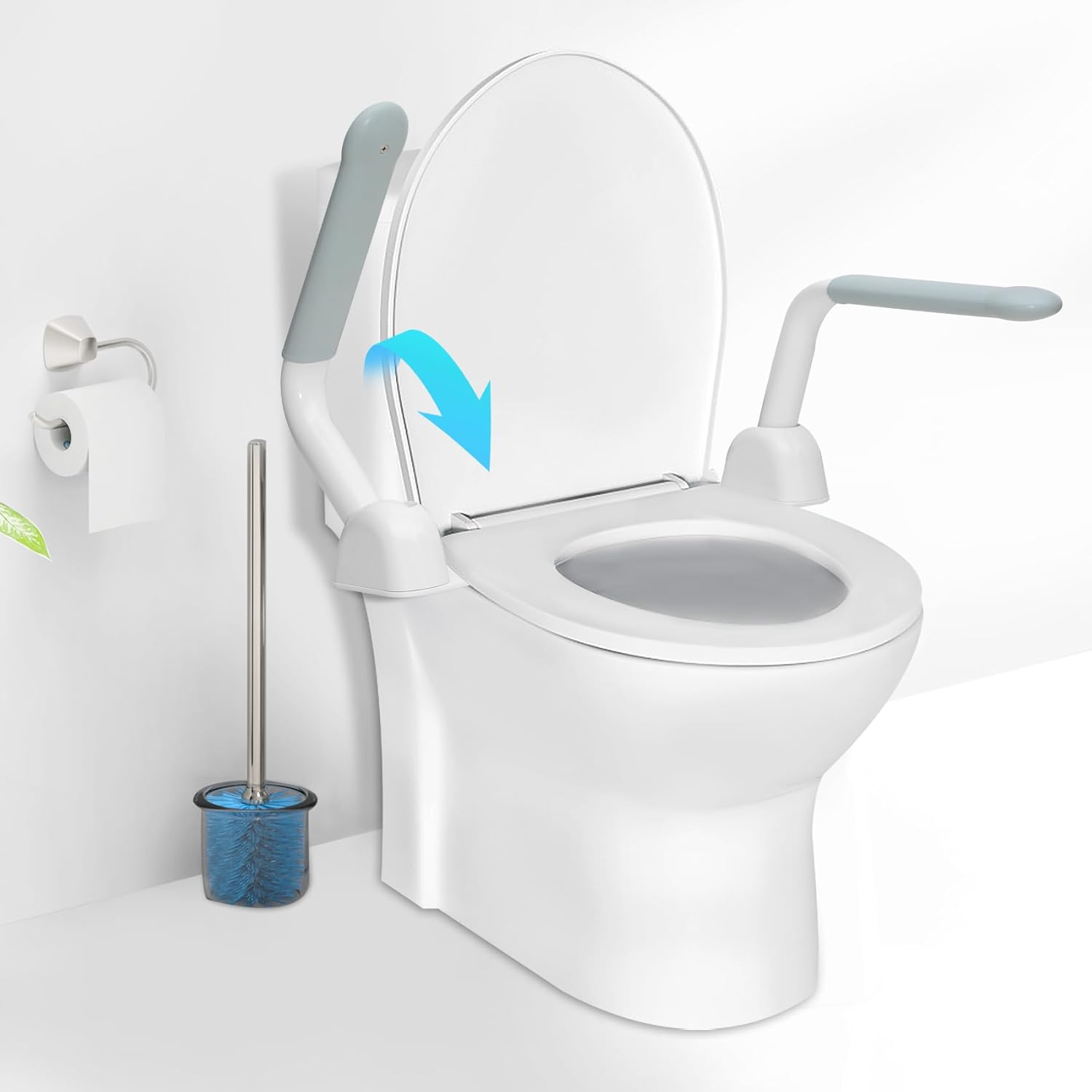 Toilet Safety Rails for Seniors - Adjustable Armrest Support