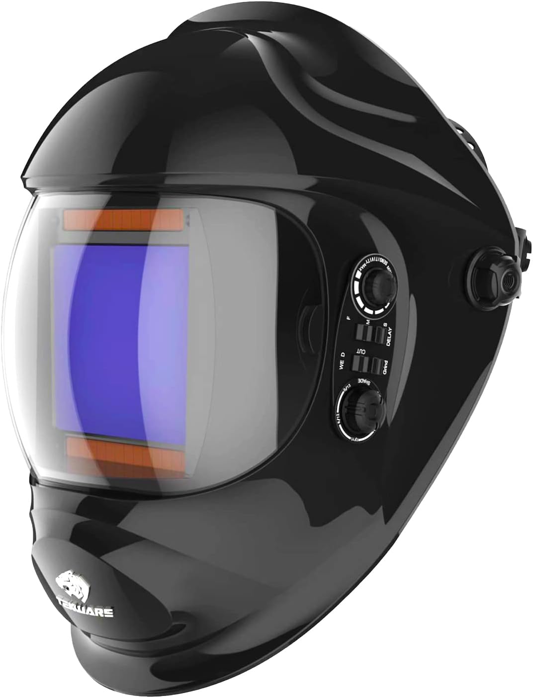 TEKWARE Solar-Powered Welding Helmet: True Color, Auto Darkening