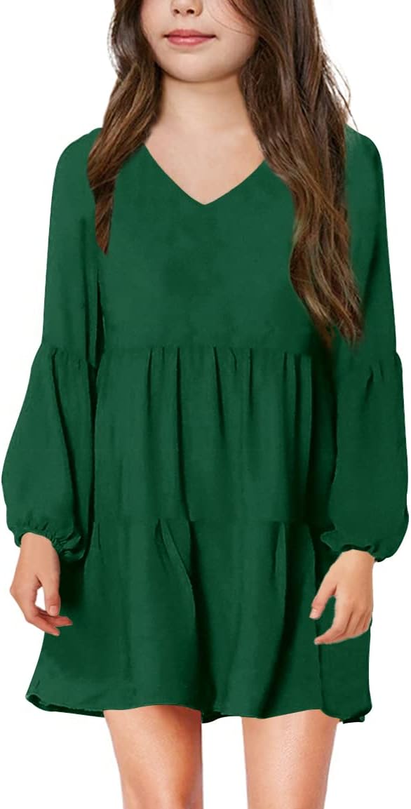 Imily Bela Girls Casual Tunic Dresses for School and Parties