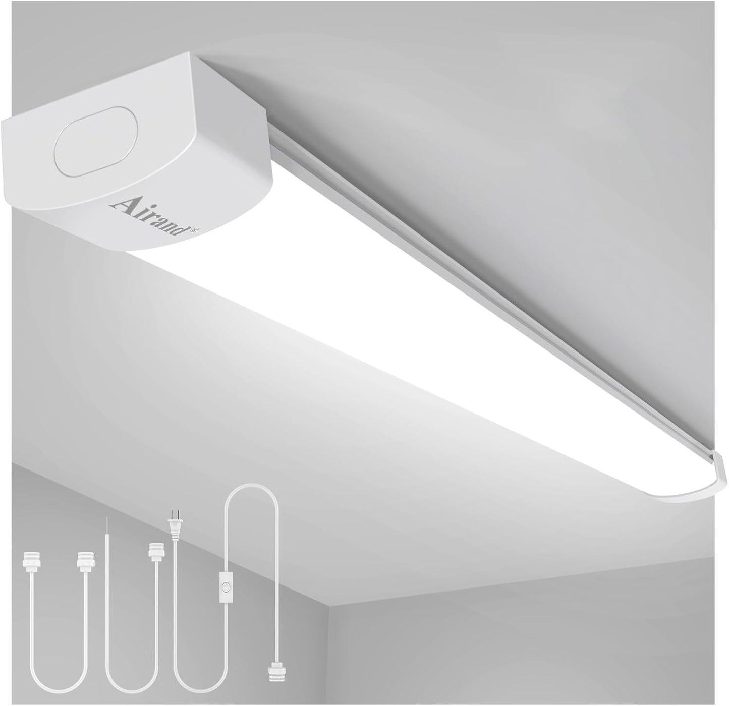 LED Shop Light Fixture 4FT Plug in Ceiling Lights for Garage