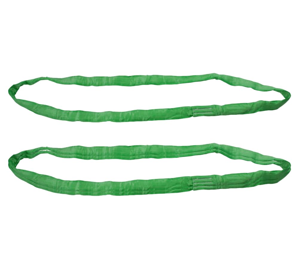 8 ft Green Polyester Endless Round Sling for Heavy Duty Lifting