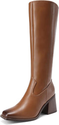 DREAM PAIRS Women's Knee High Boots with Chunky Heel Style
