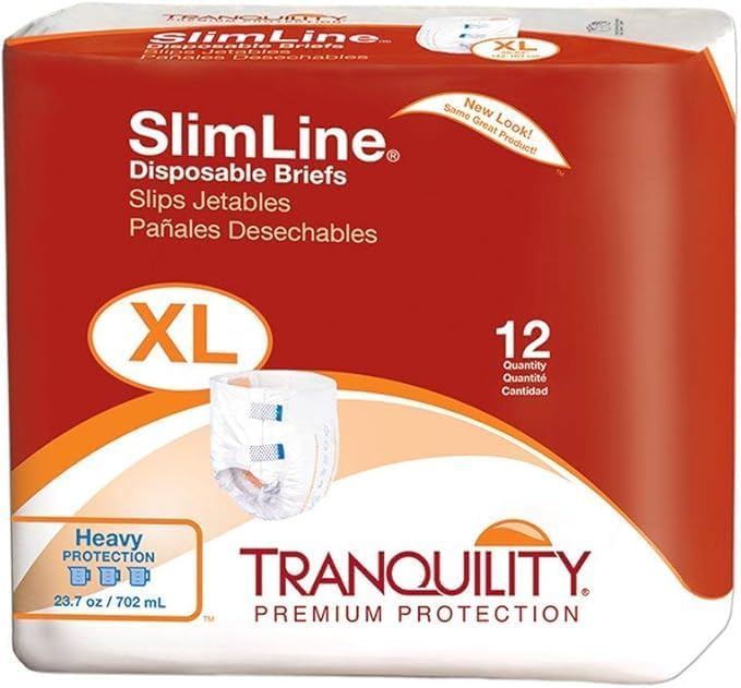 Tranquility Slimline Adult Disposable Briefs for Comfort and Care