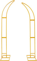 Wedding Arch Backdrop Stand 2PCS 2.1M+1.9M - Durable Gold Ceremony
