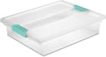 Sterilite 24-Pack Clip Box Stackable Clear Plastic Bins - Ideal