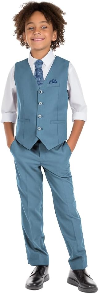 Boys' 6-Piece Formal Slim Fit Suit Set for Stylish Occasions