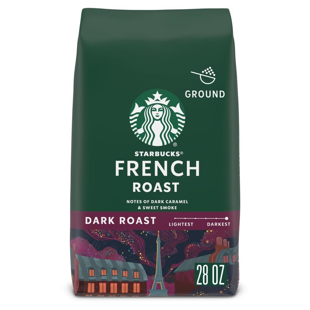 Starbucks Dark Roast French Roast Ground Coffee, 100% Arabica, 28 oz